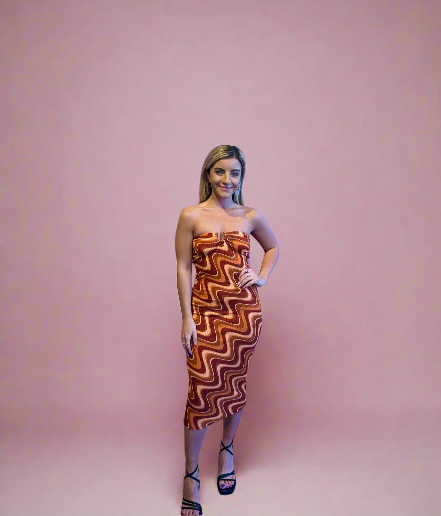 Strapless U-Ring Midi Dress – The Snooki Shop