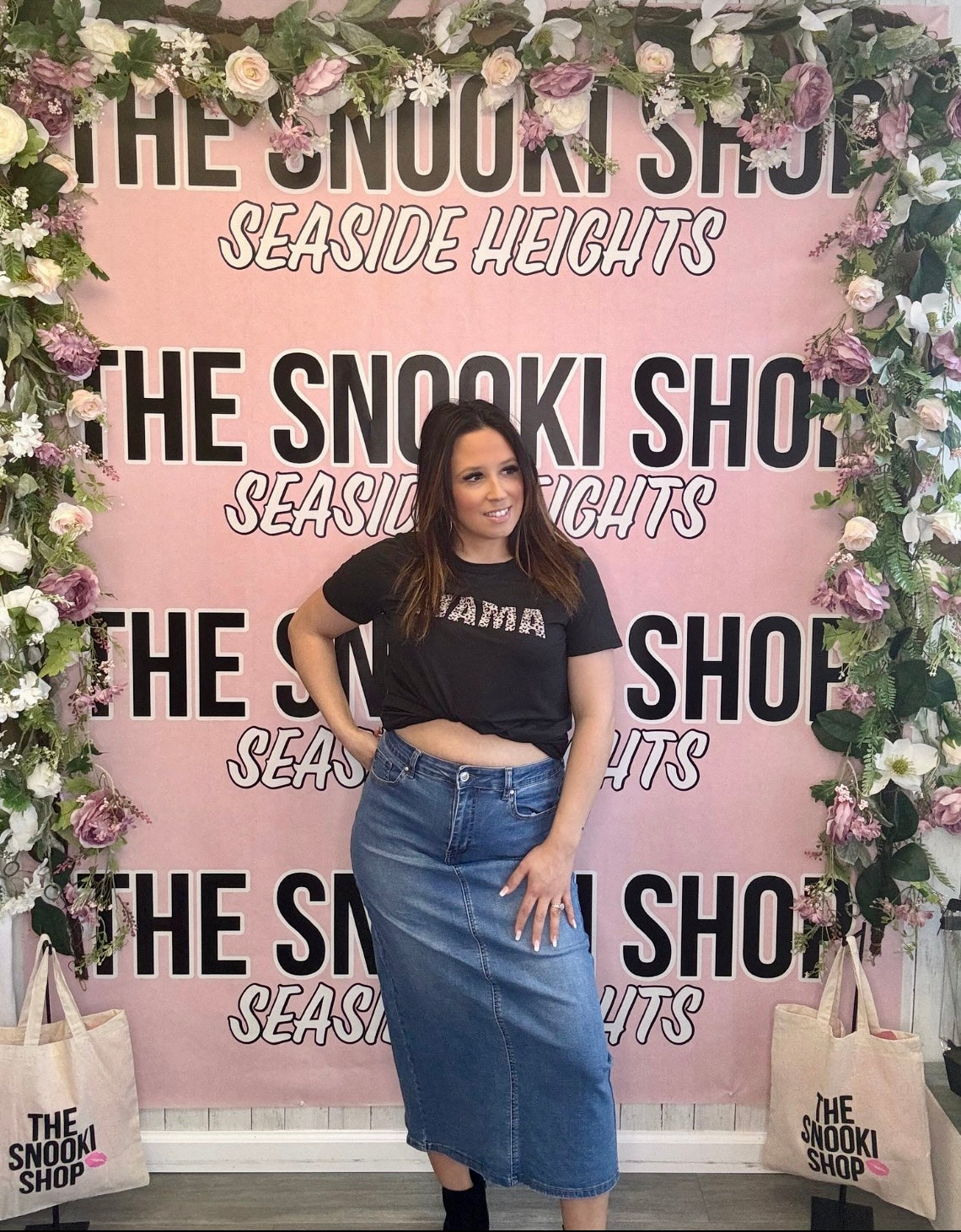 Denim Slit Maxi Skirt The Snooki Shop