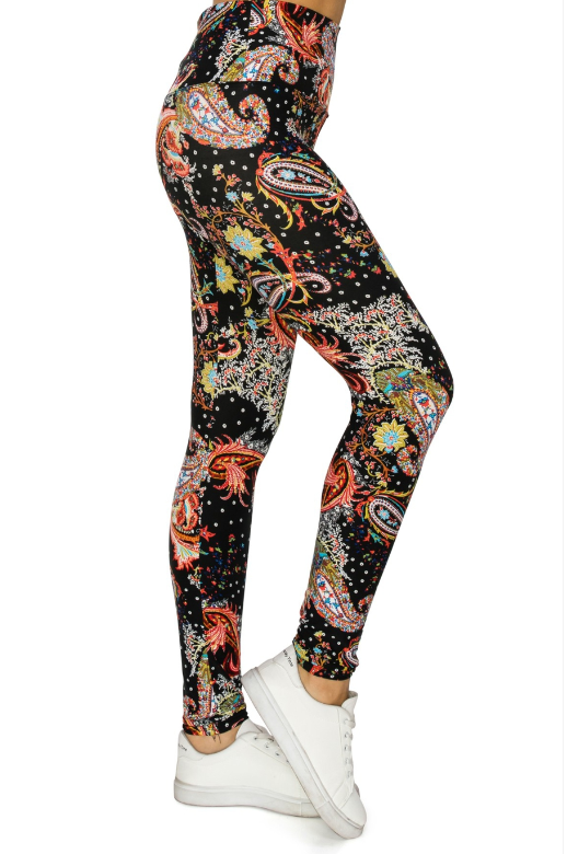 Plus Paisley Leggings