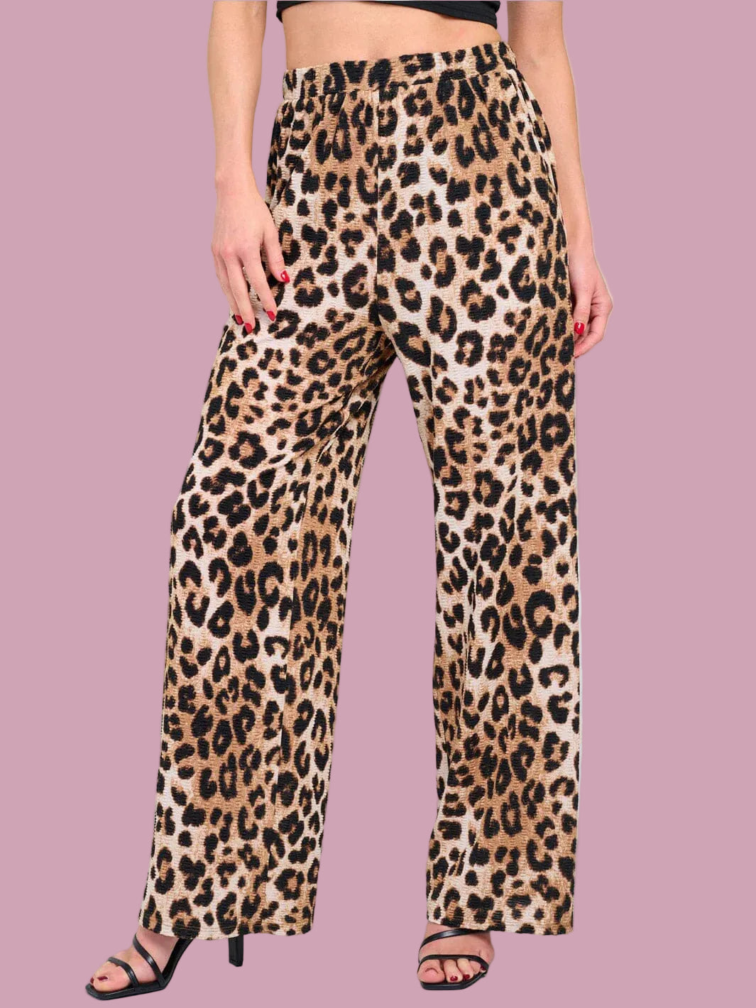 Leopard Wide Leg Pants
