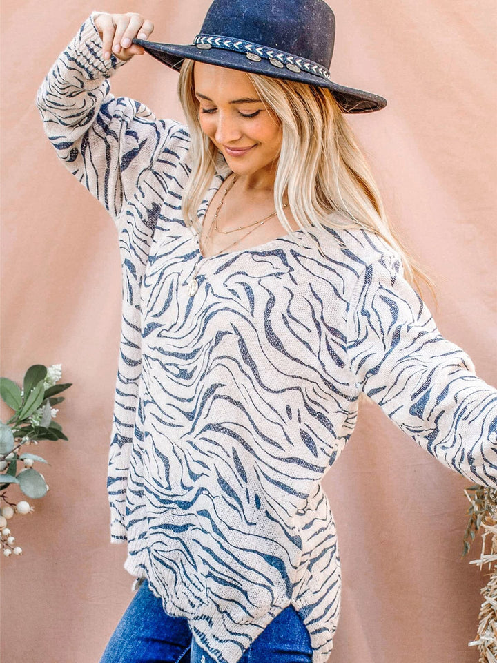 Zebra Print Long Sleeve
