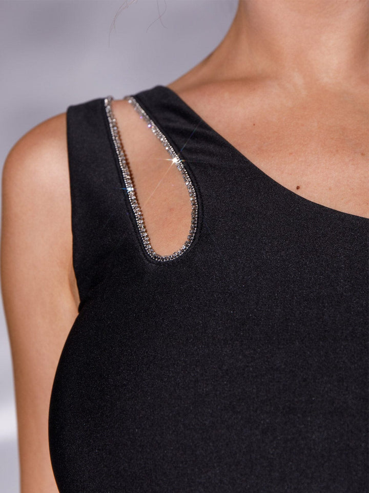 One Shoulder Detail Crop Top