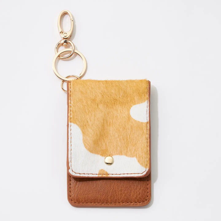 Animal Print Card Holder Keychains