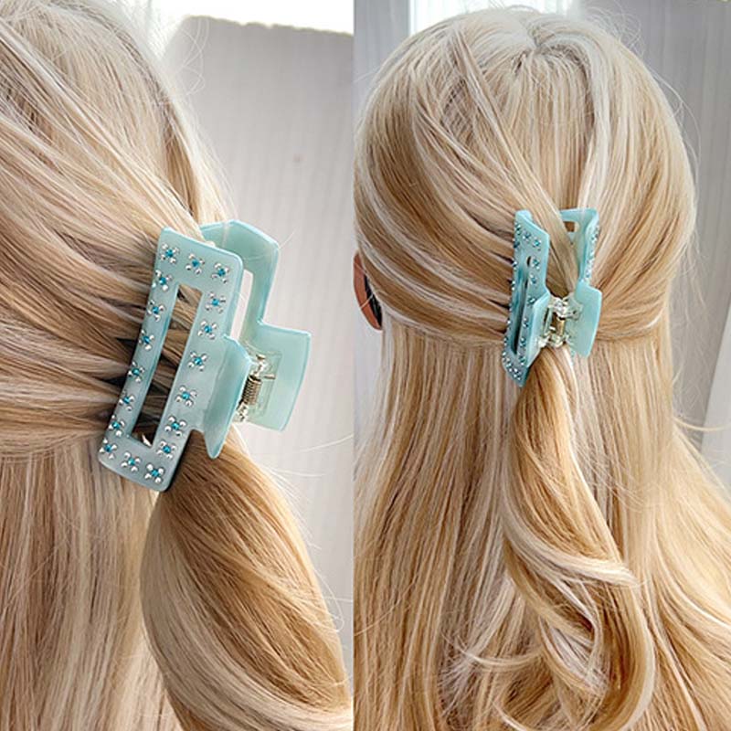 Blue Stone Claw Clip