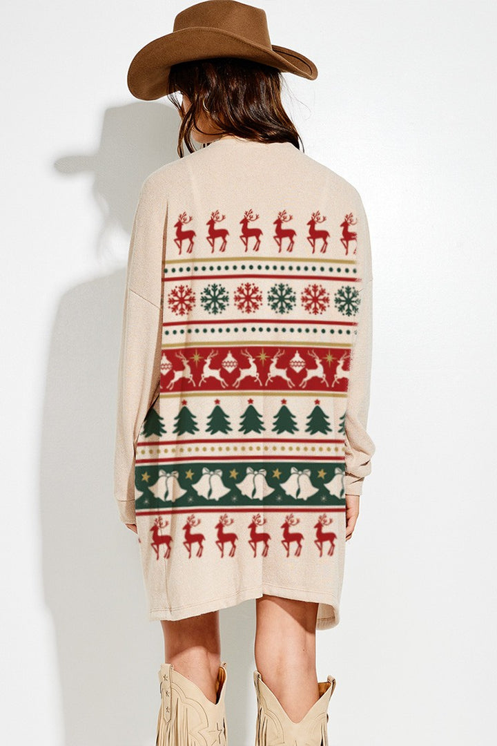 Holiday Print Cardigan