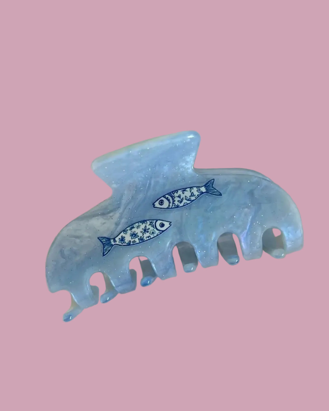 Blue Fish Claw Clip