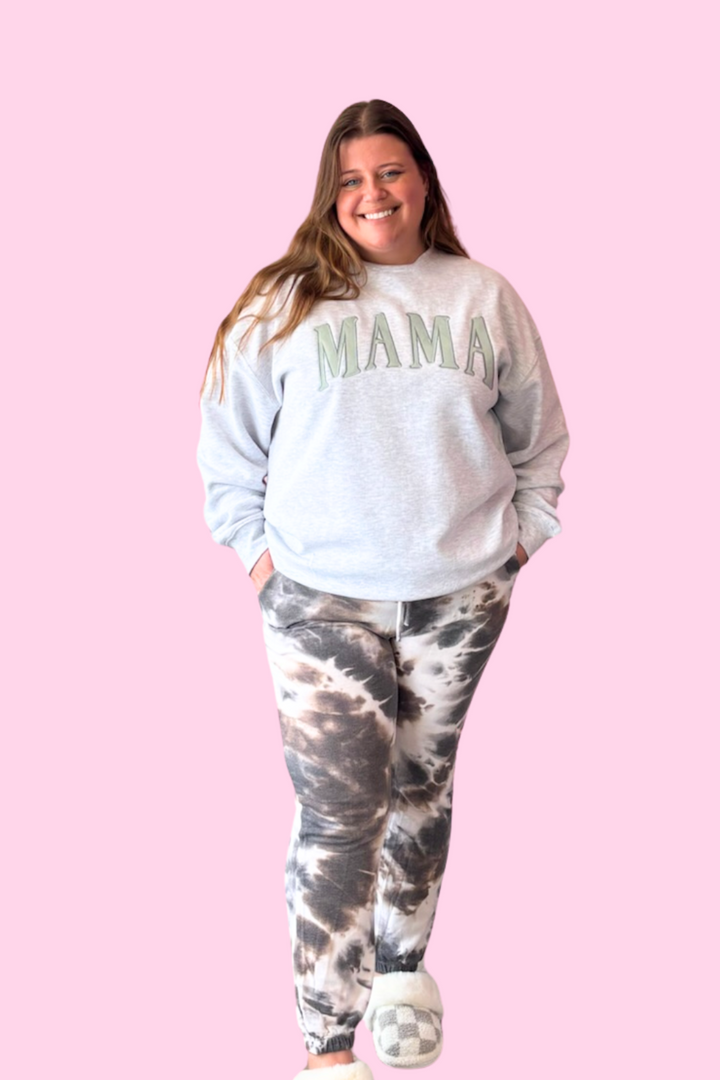 Gray Mama Fleece Crewneck