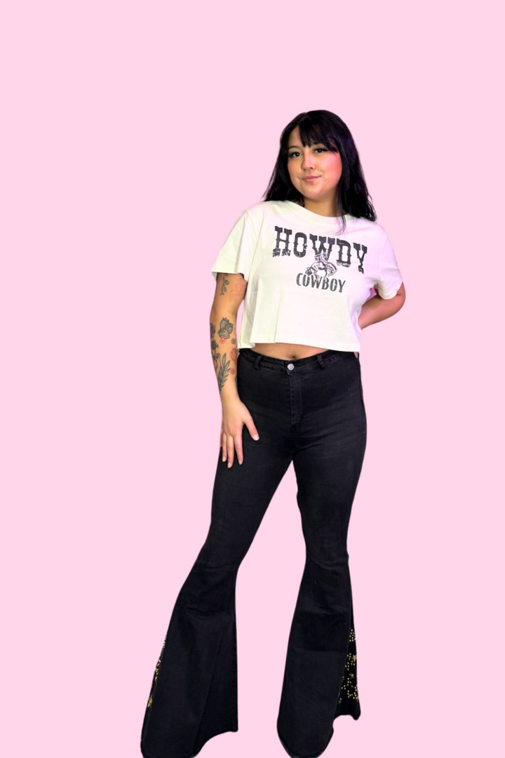 Star Accent Bell Bottoms