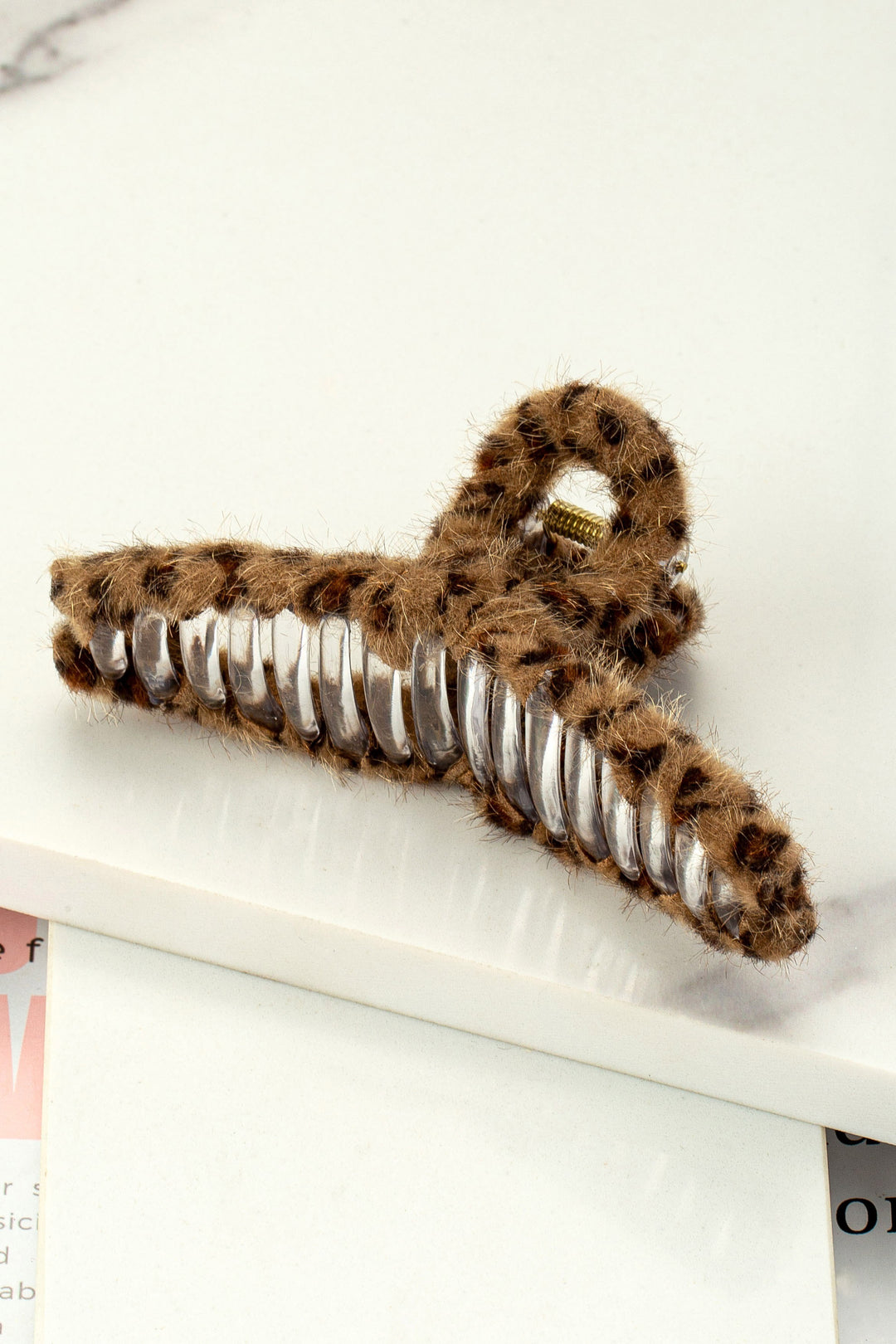 Leopard Fur Claw Clips