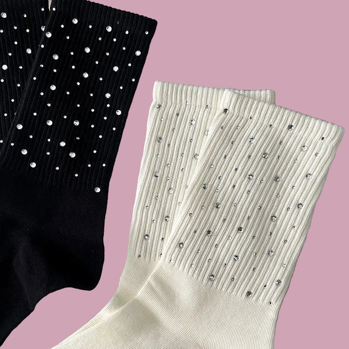 Rhinestone Glow Socks