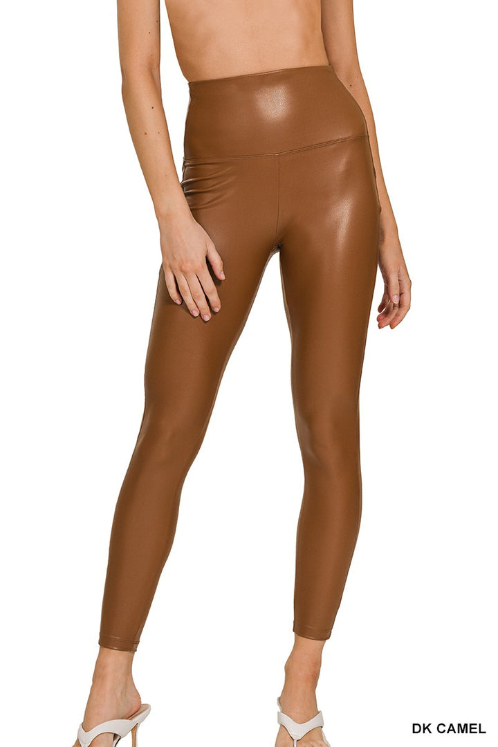 High Rise Pleather Leggings