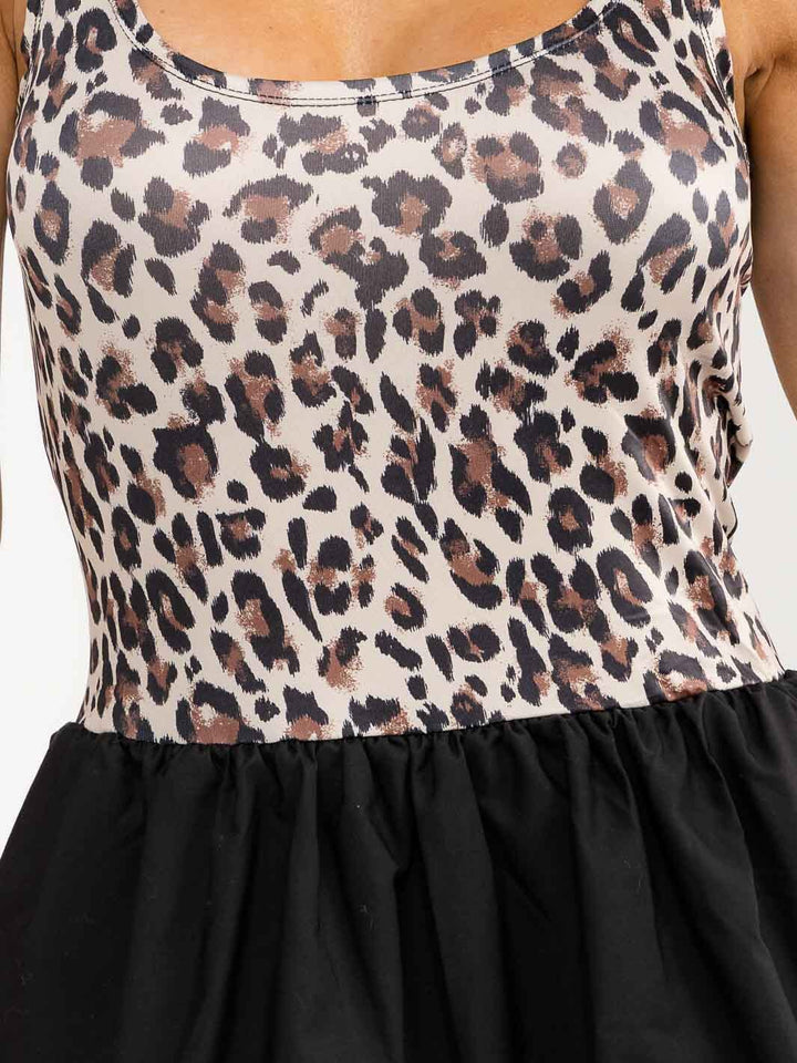 Leopard Contrast Bubble Dress