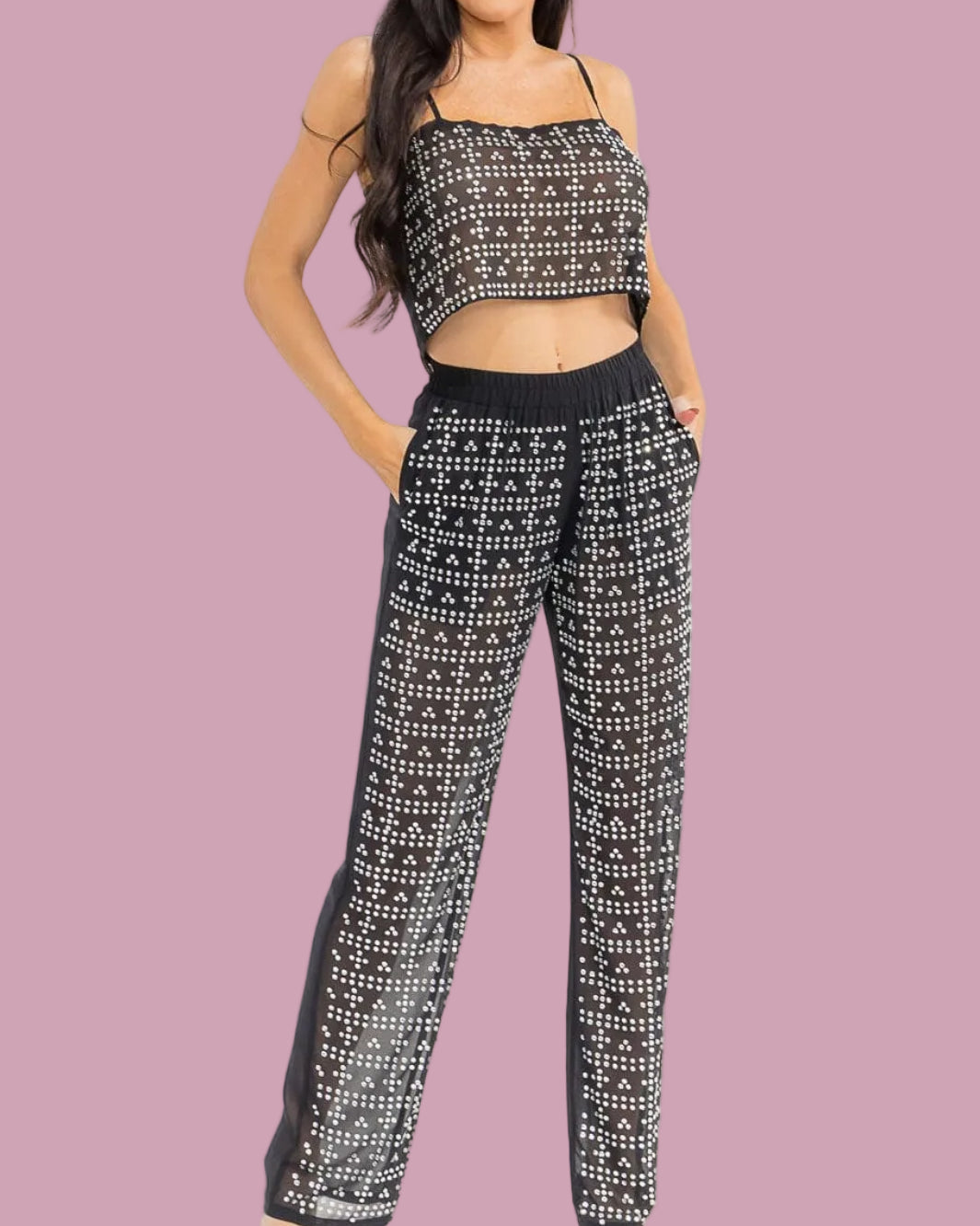 Midnight Drip Rhinestone Set