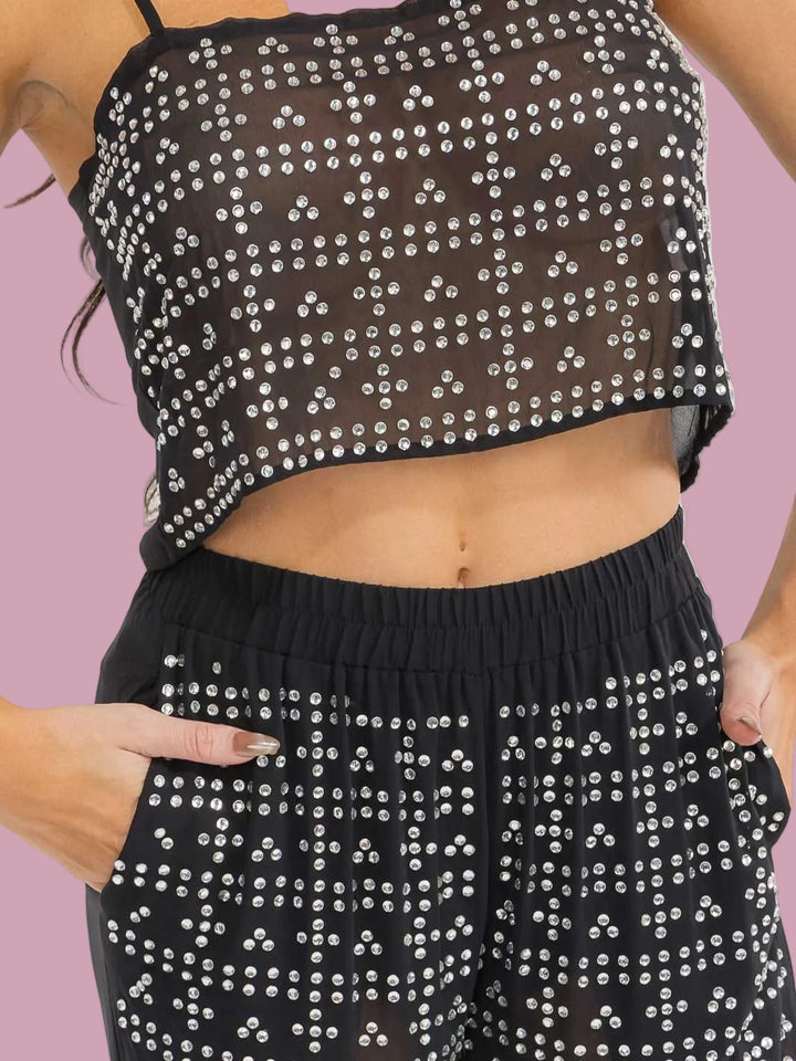 Midnight Drip Rhinestone Set