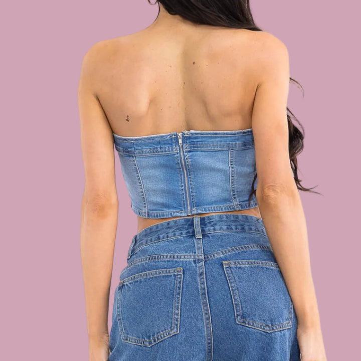 Denim Tube Top