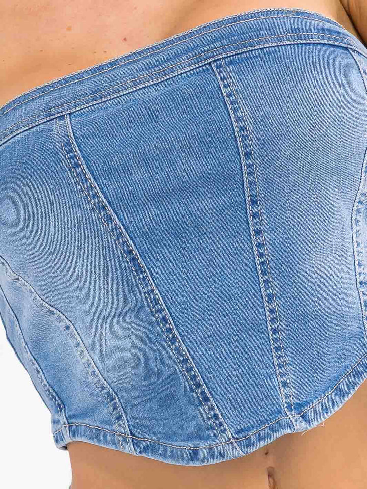 Denim Tube Top