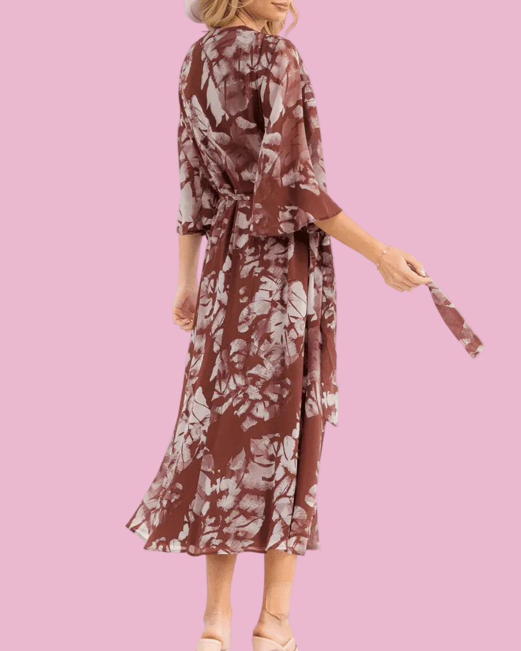 Cocoa Bloom Midi Dress