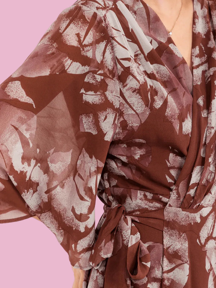Cocoa Bloom Midi Dress
