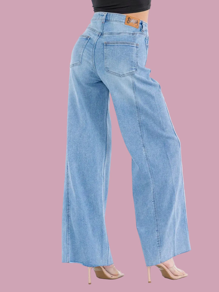 Washed Wide Leg Jeans