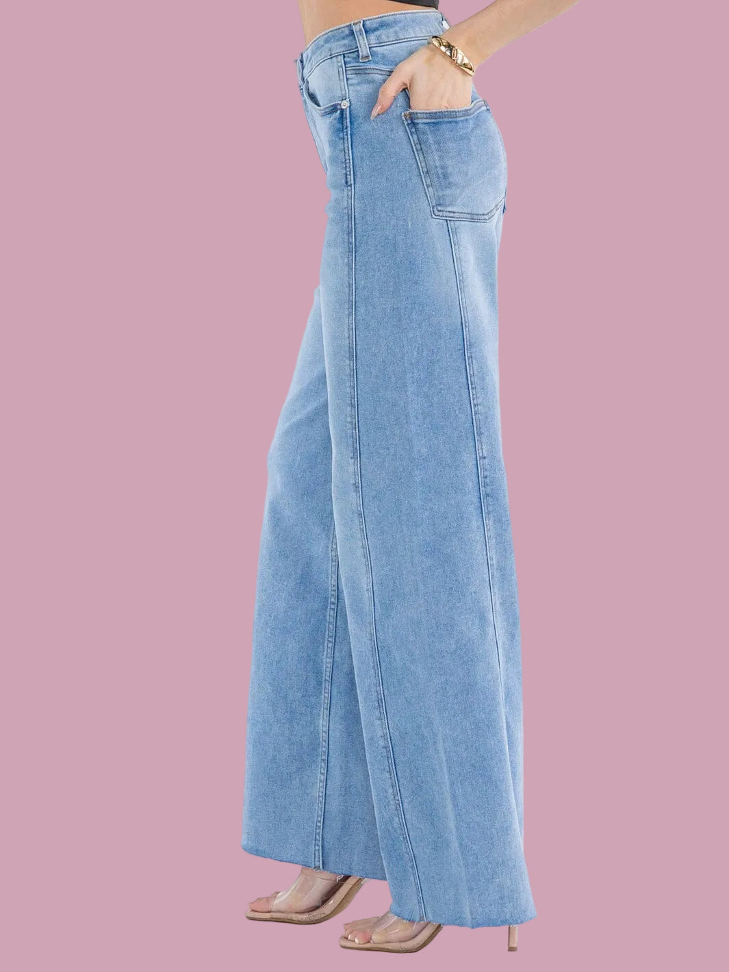Washed Wide Leg Jeans