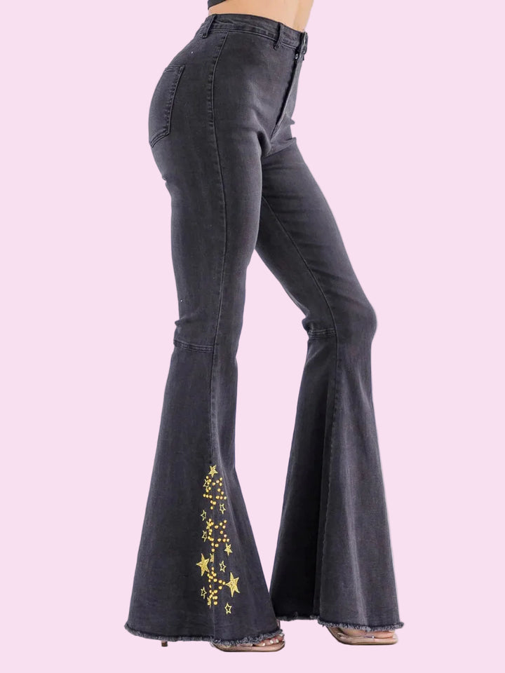 Star Accent Bell Bottoms