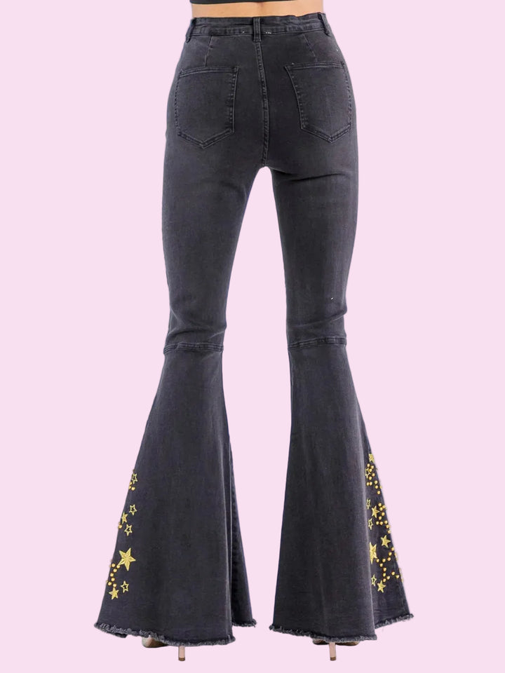 Star Accent Bell Bottoms