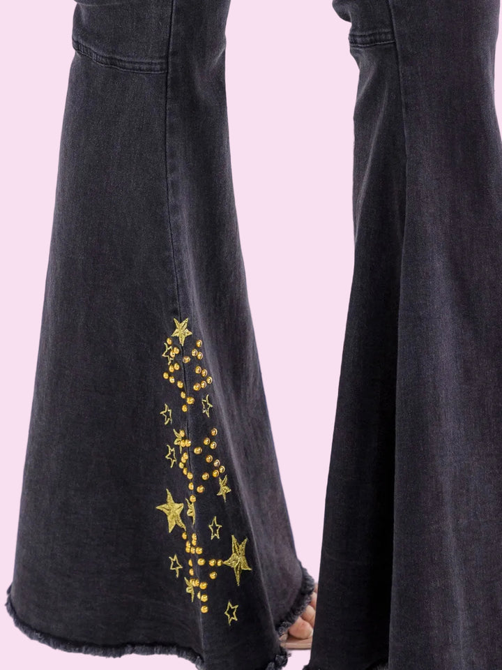 Star Accent Bell Bottoms