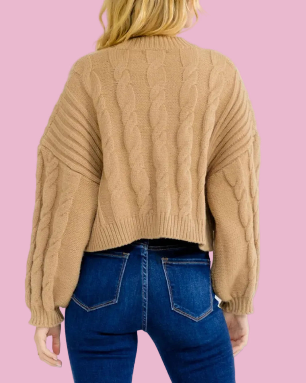 Khaki Cable Knit Sweater