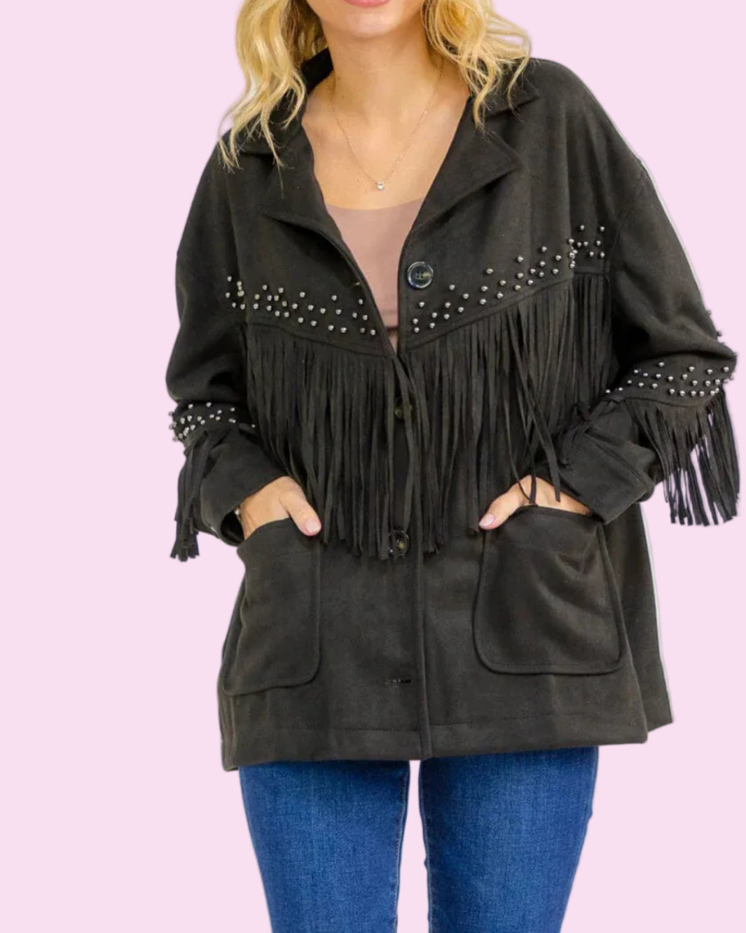 Black Fringe Jacket