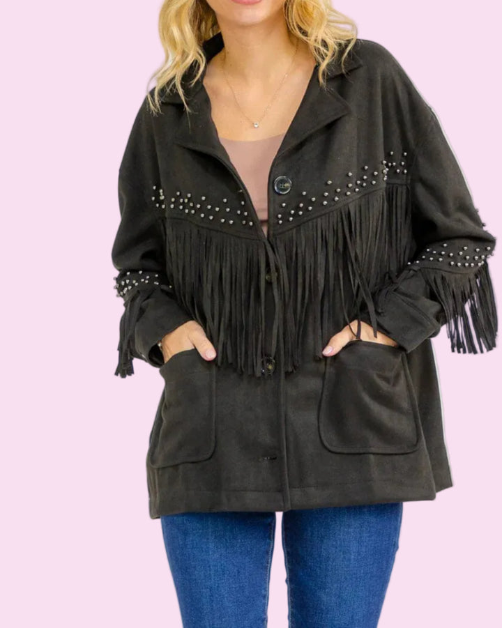 Black Fringe Jacket