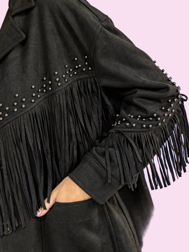 Black Fringe Jacket
