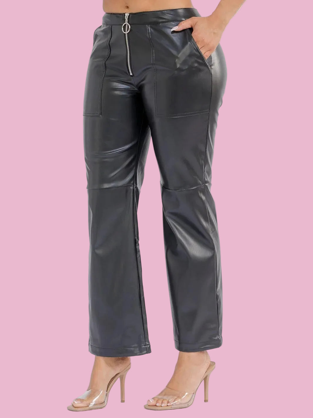 Uptown Zip Pleather Pants