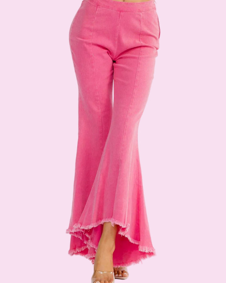 Hot Pink Bell Jeans