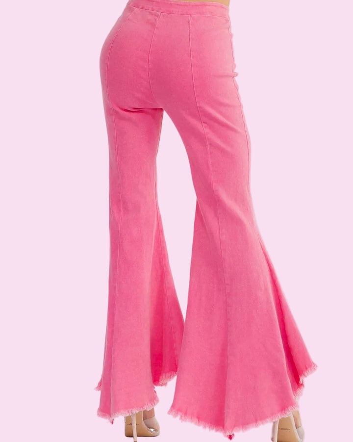 Hot Pink Bell Jeans