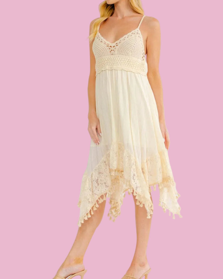 Crochet Lace Mini Dress