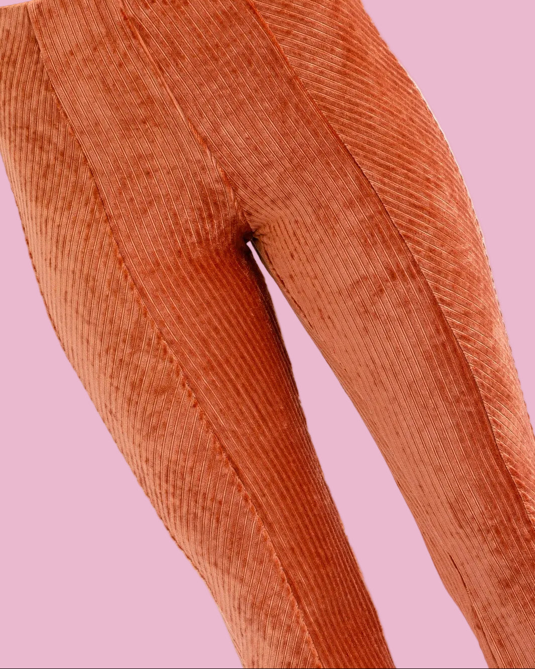 Rust Velvet Flare Pants
