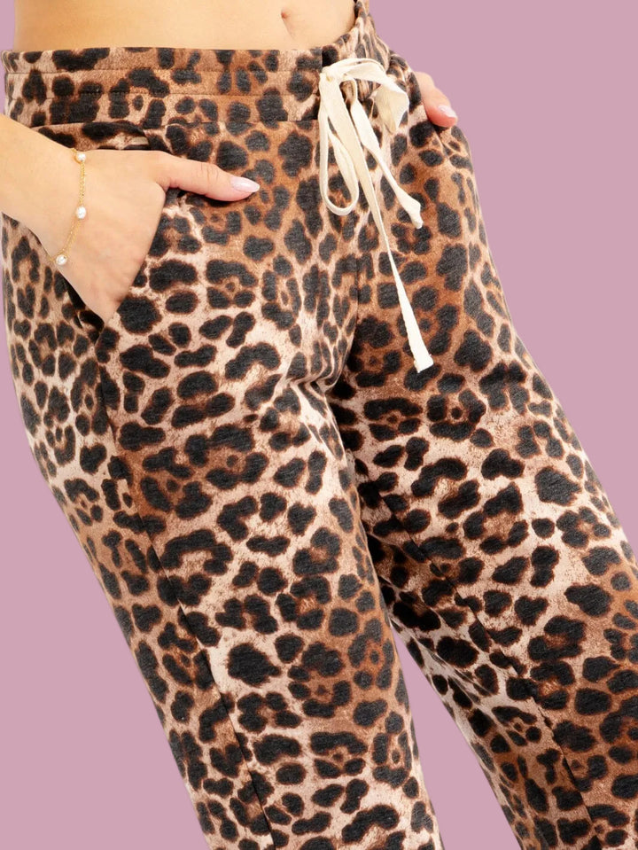 Leopard Tie Joggers
