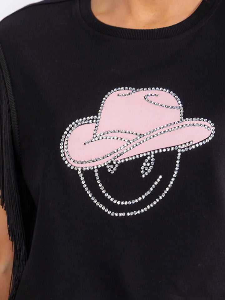Smiley Cowgirl Crop