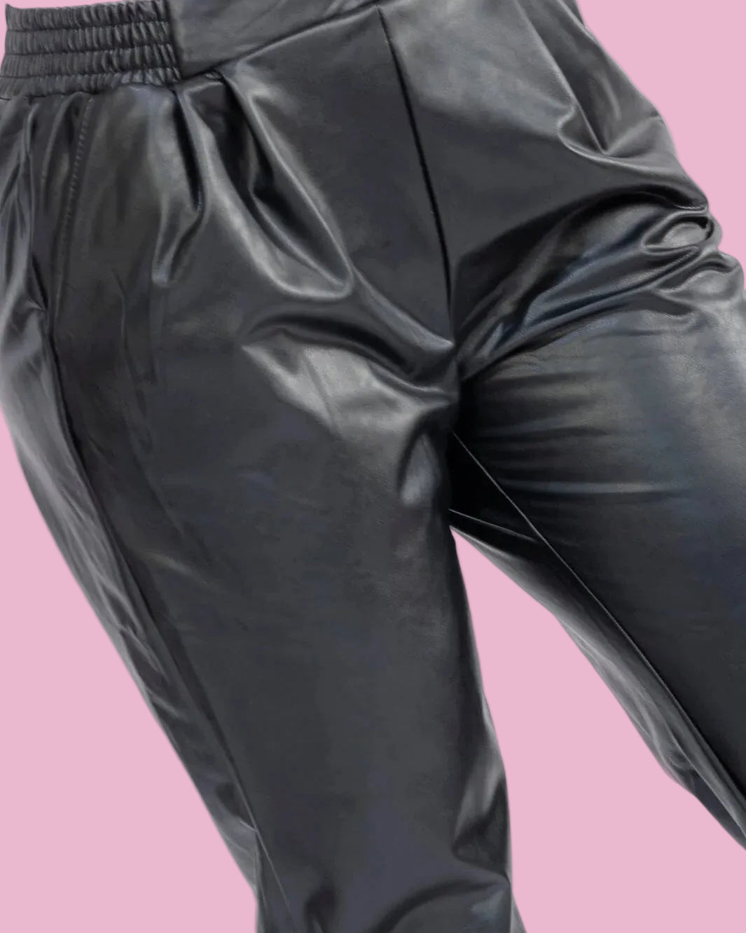 Plus Pleather Joggers