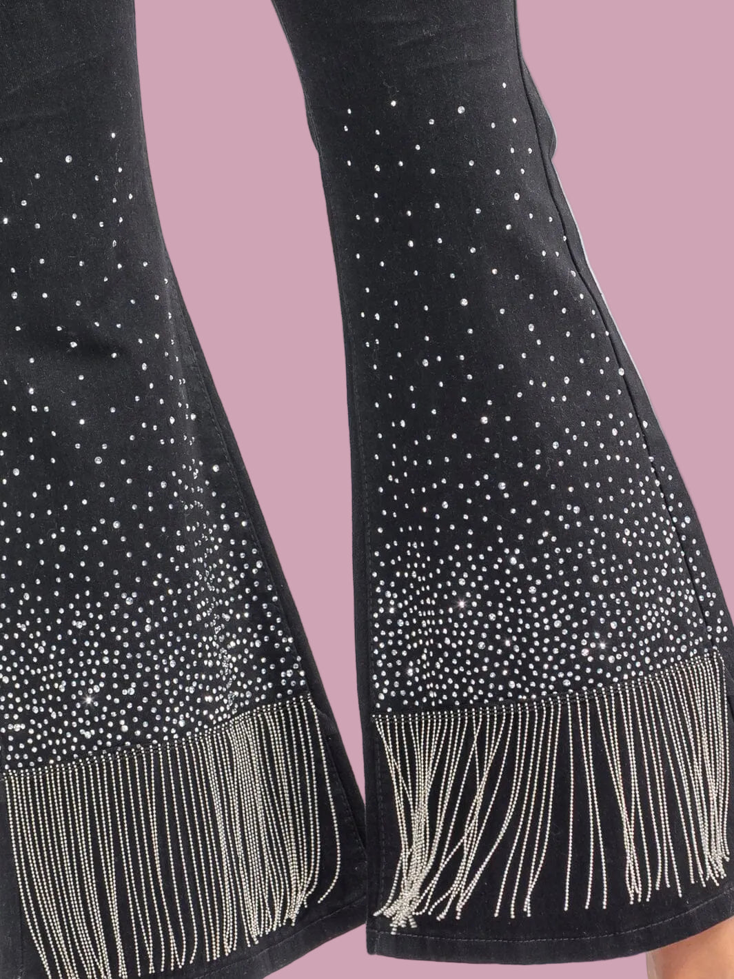 Black Rhinestone Jeans
