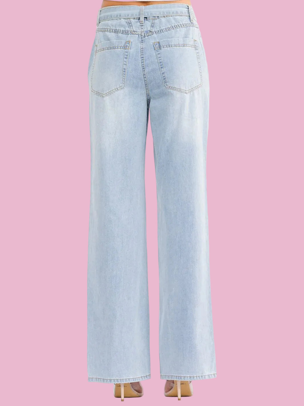 Rhinestone Wide Leg Jeans