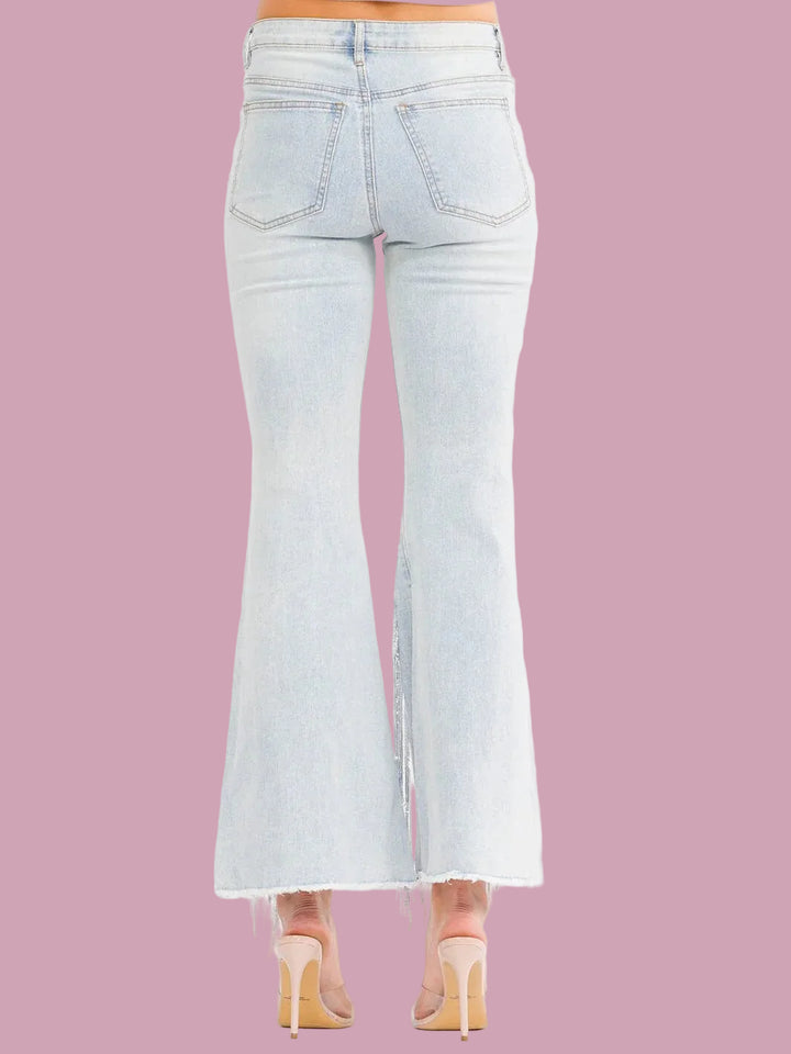 Rhinestone Fringe Jeans