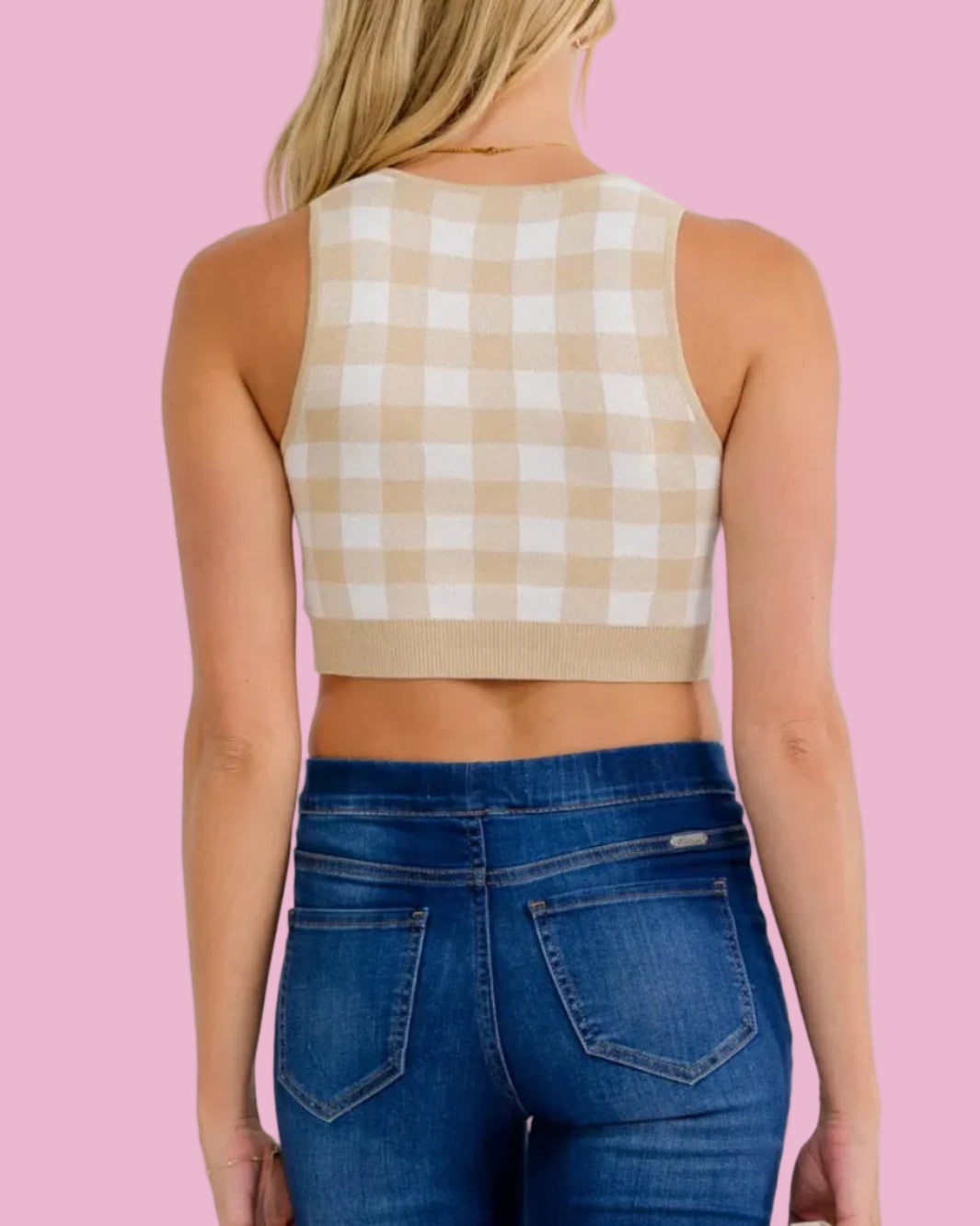 Plaid Knit Tank