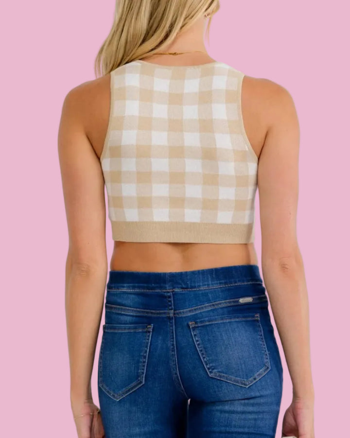 Plaid Knit Tank