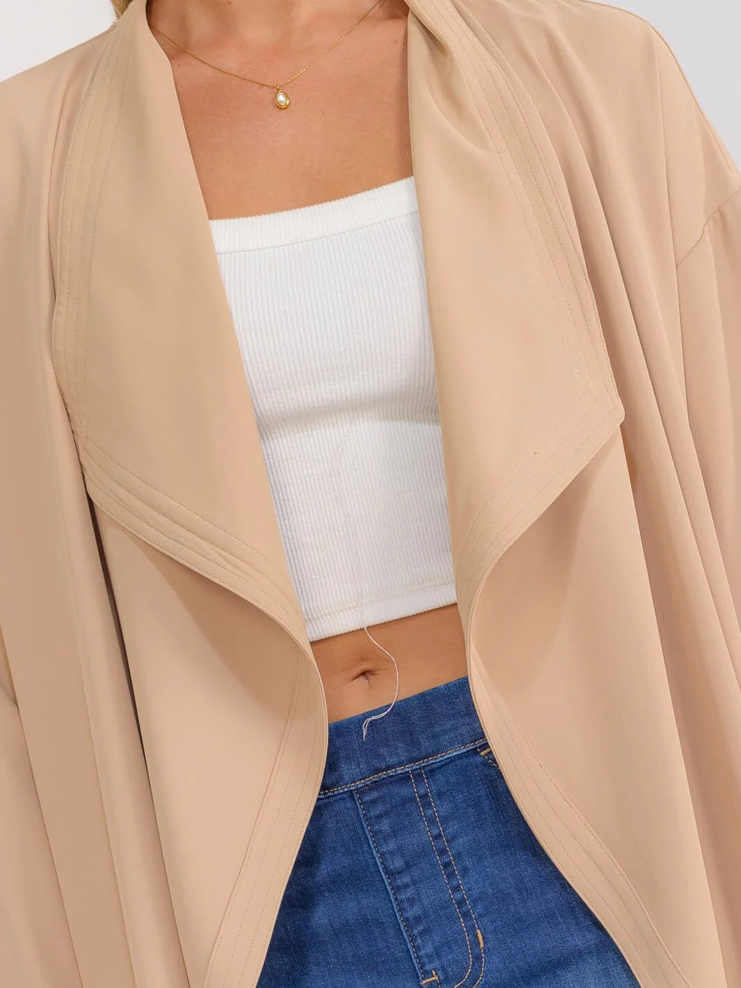 Khaki Trench Cardigan