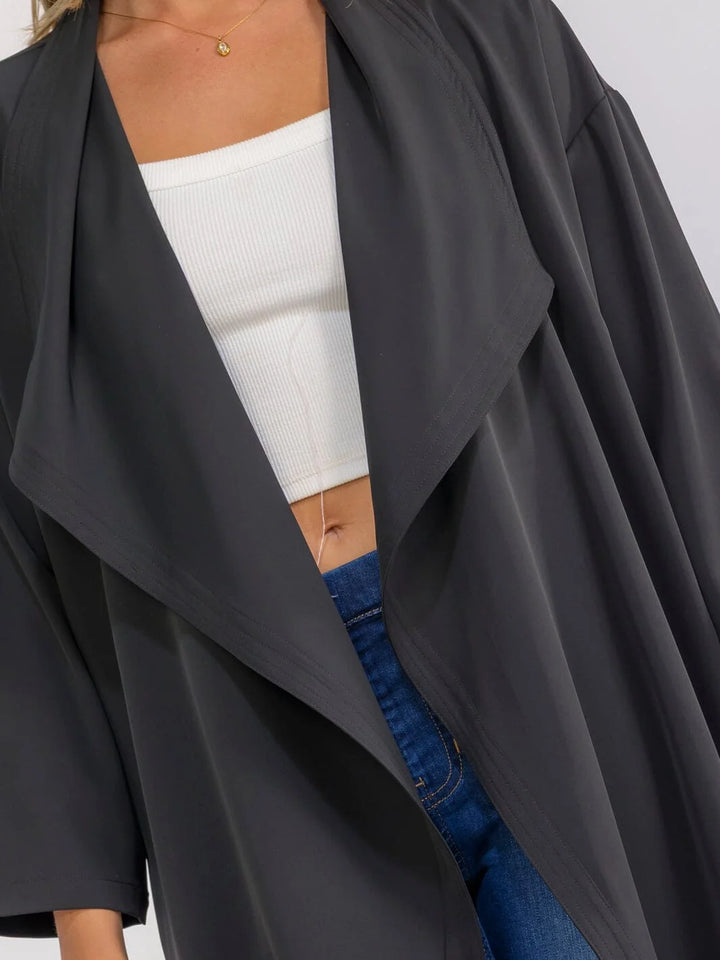Black Trench Cardigan