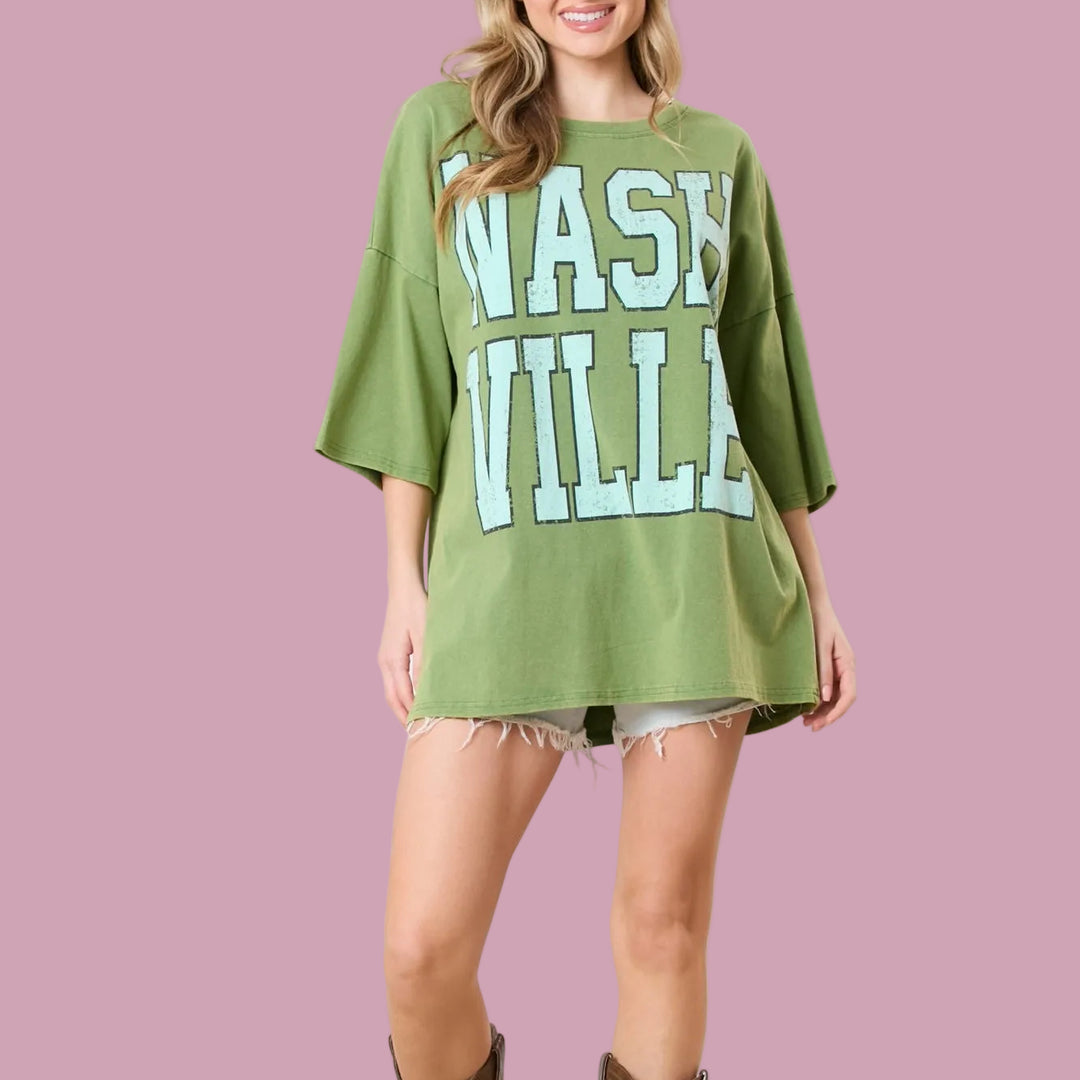 Oversized Nashville Graphic Tee
