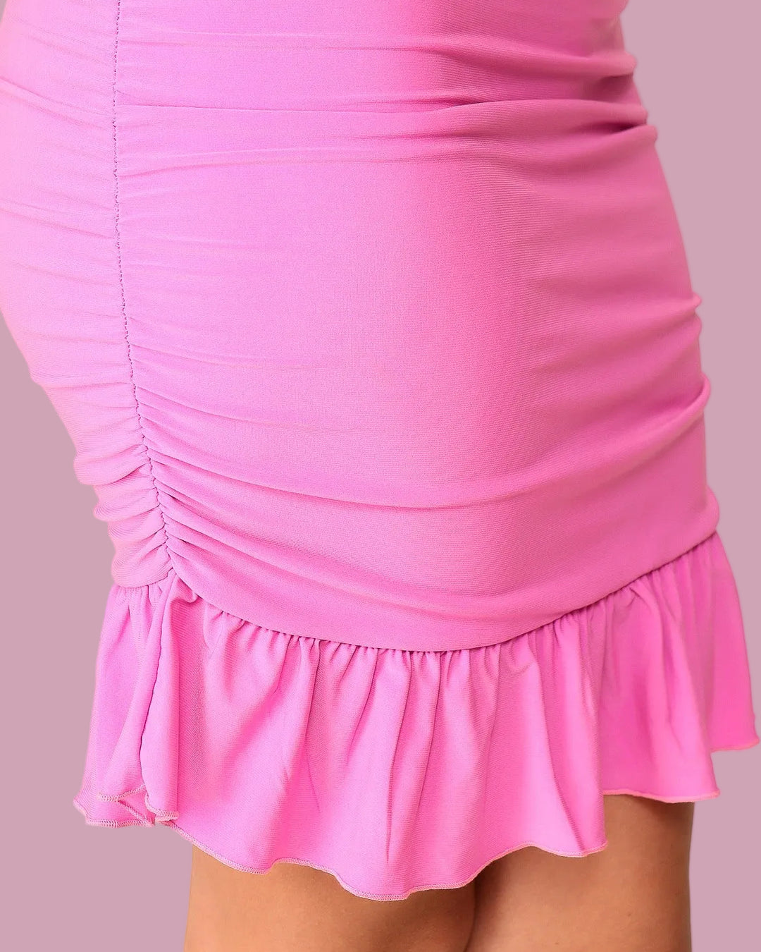 Pink Ruched Dress
