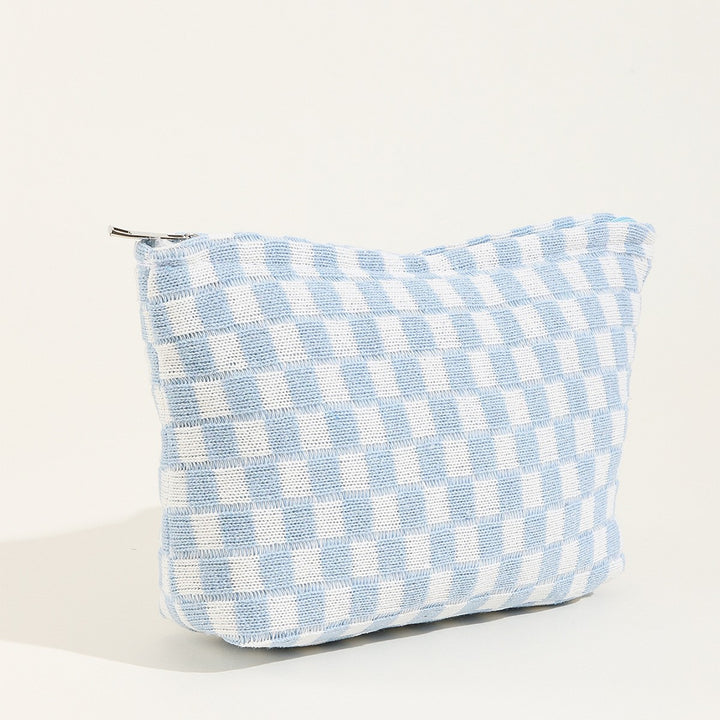 Checkered Cosmetic Pouch