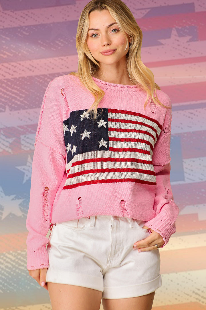 American Flag Sweater